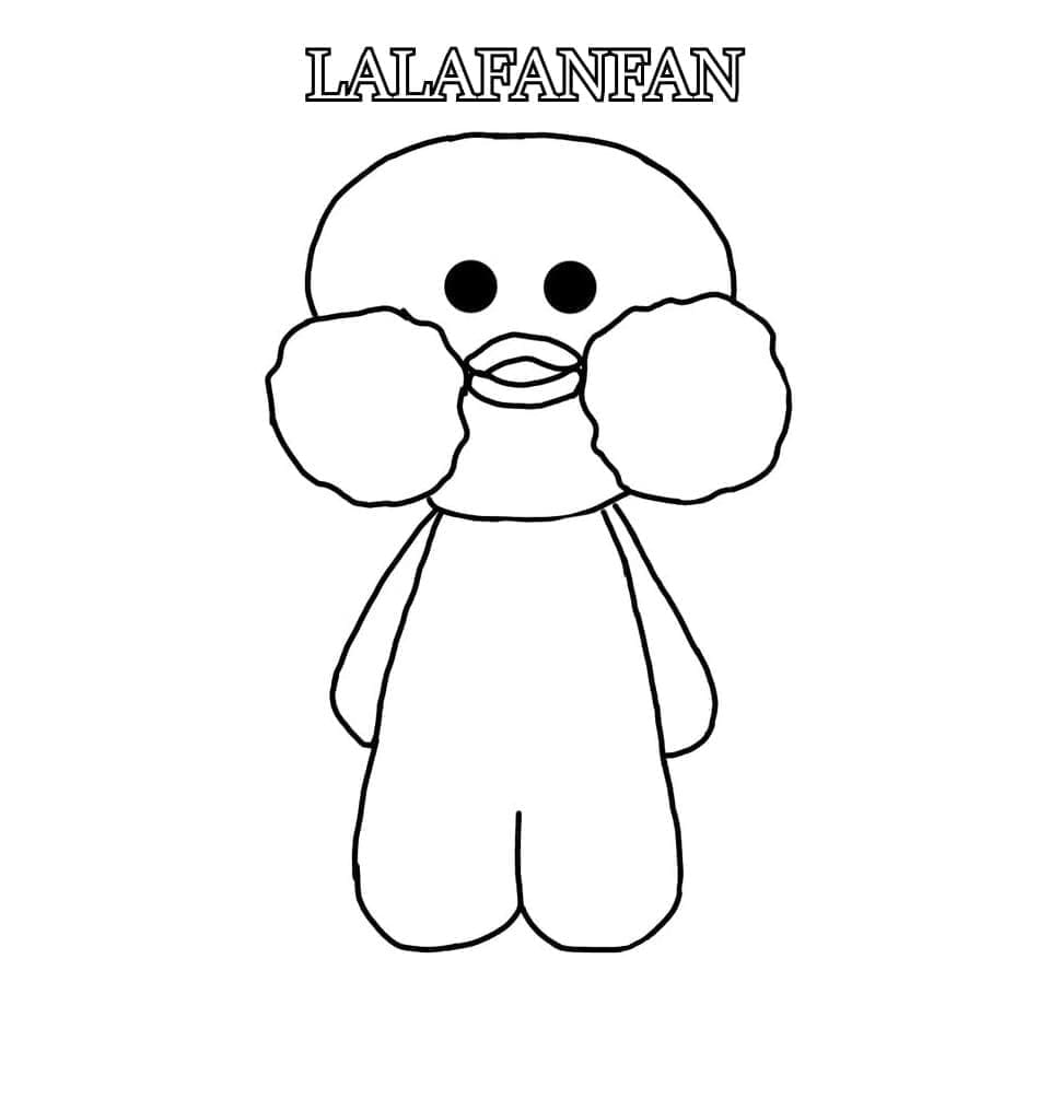 desenho de paper duck lalafanfan simples para colorir