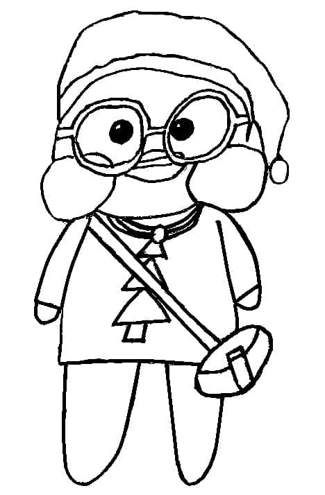 desenho de paper duck natal pato lalafanfan para colorir