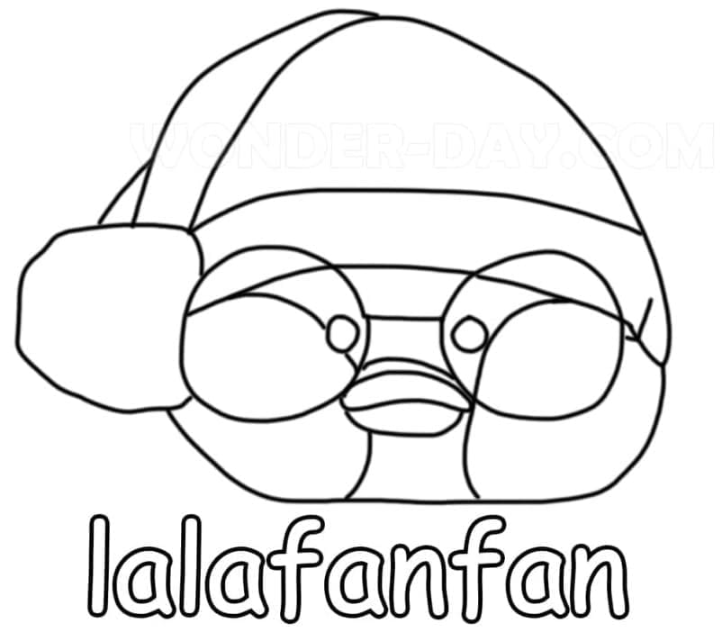 desenho de pato lalafanfan para crianças para colorir